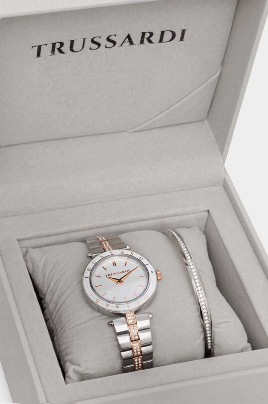 Годинник і браслет Trussardi срібний R2453145507