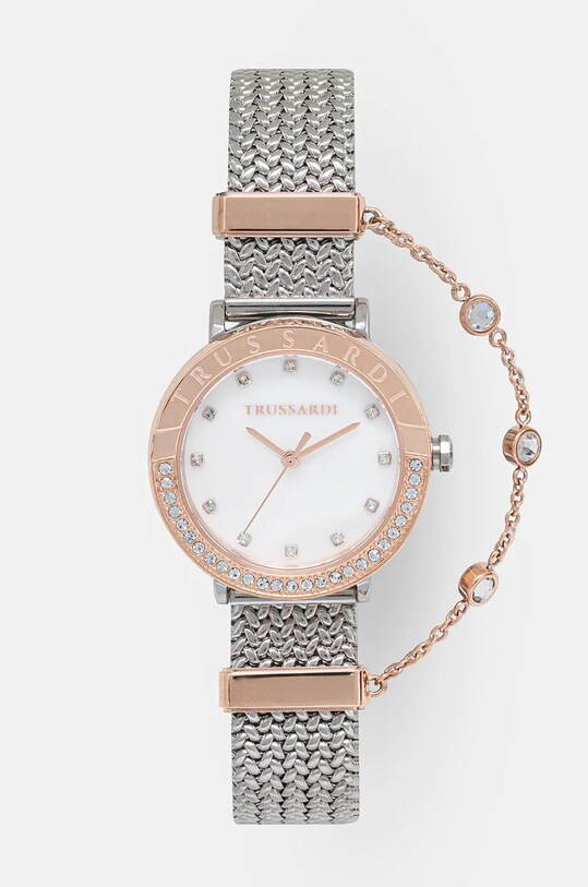 Trussardi ceas argintiu R2453125510