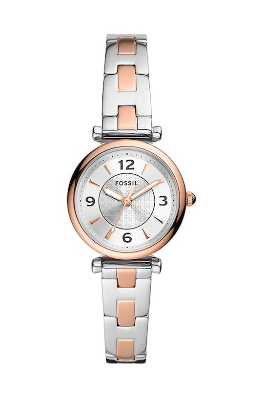 Fossil zegarek srebrny ES5201