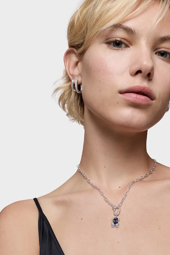 Ασημένιο μενταγιόν Tous Bold Bear Lab ασημί 1004254000