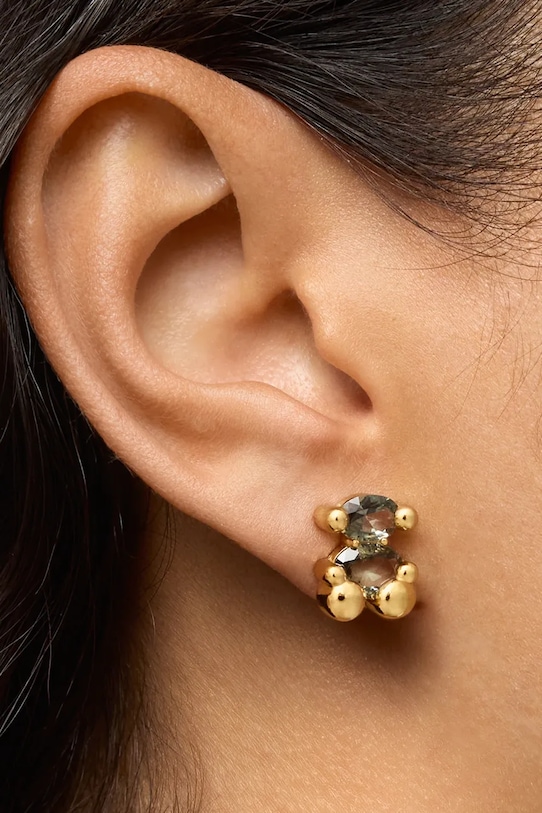 Tous kolczyki ze srebra pokrytego złotem Bold Bear Lab 1004255000 srebrny