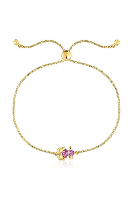 Zapestnica iz srebra prevlečenega z zlatom Tous Bold Bear Lab srebro zlata 1004253800