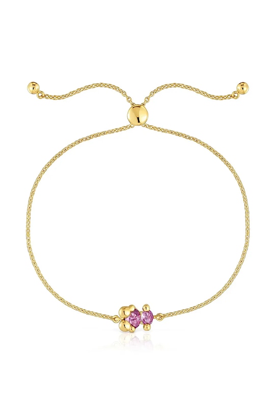 Zapestnica iz srebra prevlečenega z zlatom Tous Bold Bear Lab srebro zlata 1004253800