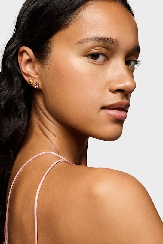 Uhani iz srebra prevlečenega z zlatom Tous Bold Bear Lab srebrna 1004255300