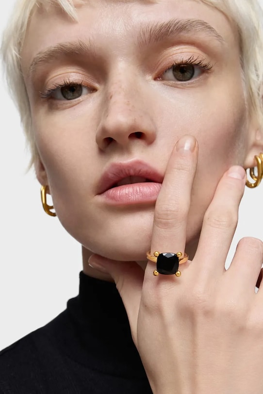 Srebrni prsten pokriven zlatom Tous 12 Color zlatna 1004235812