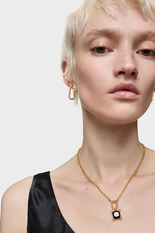 Кулон зі срібла з позолотою Tous Color Black срібний 1004234900