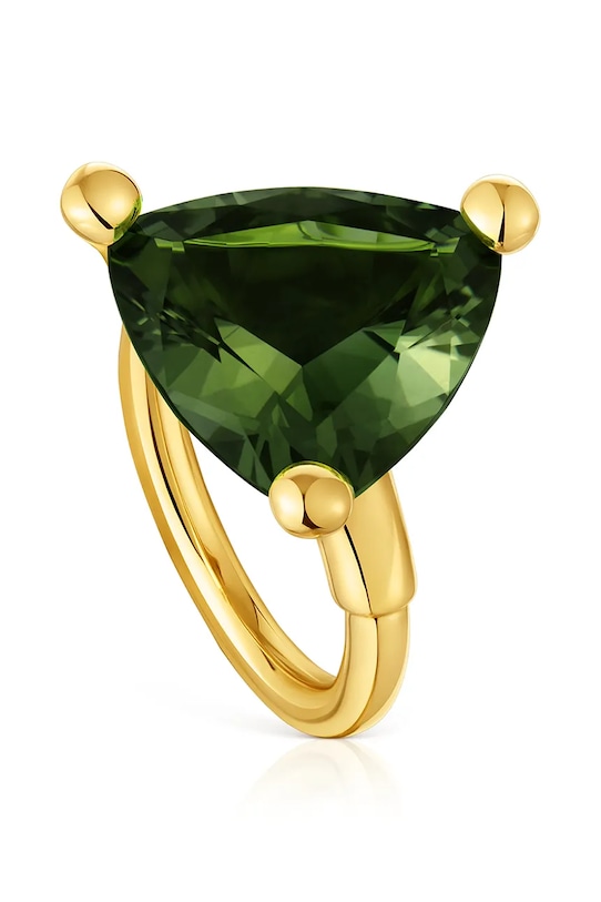 Tous anello in argento placato in oro 12 Color Lab zircone argento 1004251312