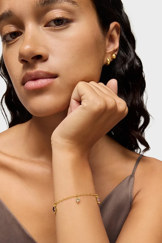 Βραχιόλι από επιχρυσωμένο ασήμι Tous Color Lab 1004249900 ασημί