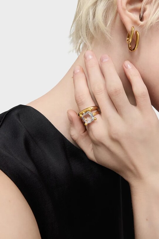 Tous pierścionek ze srebra pokrytego złotem 12 Color 1004236712 złoty