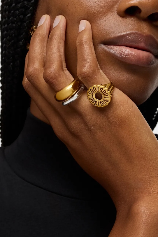 Срібний перстень з позолотою Tous 12 Miranda срібний 1004215512