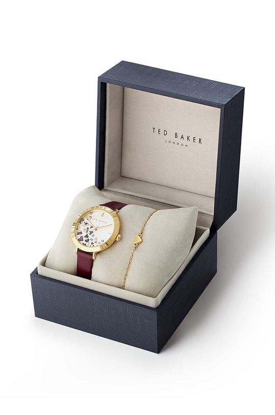 Hodinky a náramek Ted Baker BKG028300 burgundské AA00