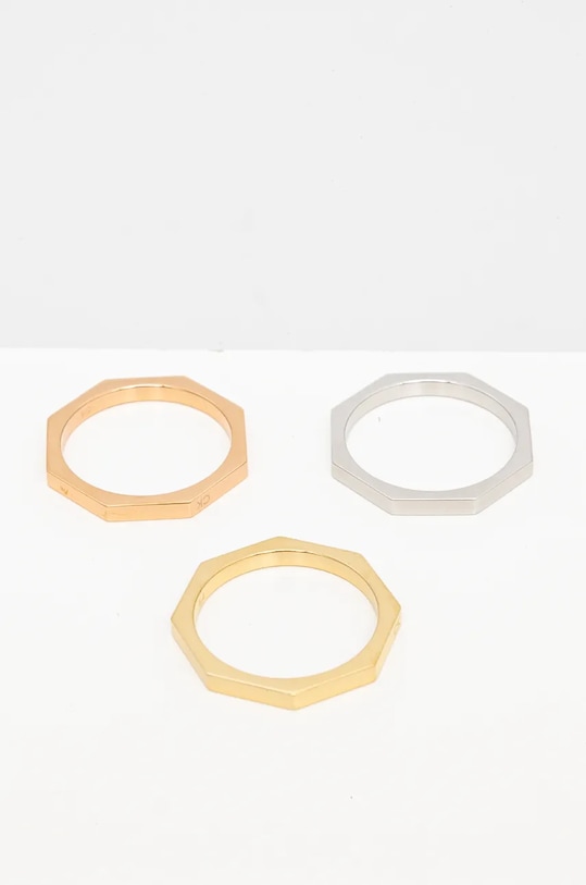 Calvin Klein inel 3-pack 3-pack argintiu 35000509