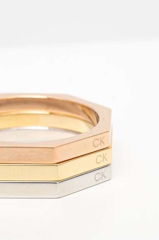 Calvin Klein pierścionek 3-pack 35000509 srebrny AA00