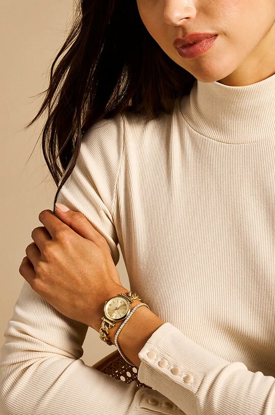 Часы и браслет Fossil золотой ES5387SET