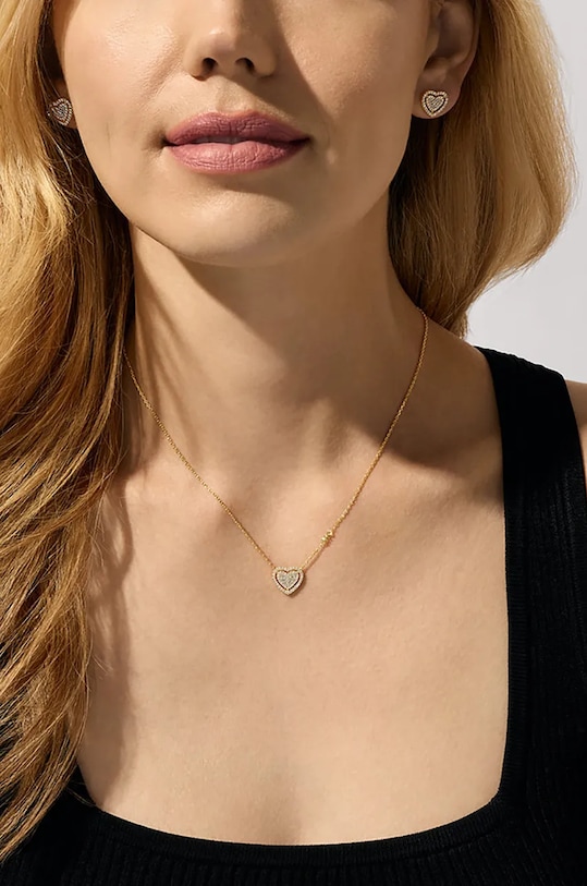 Michael Kors colier și cercei din argint placat cu aur aur MKC1756CZSET