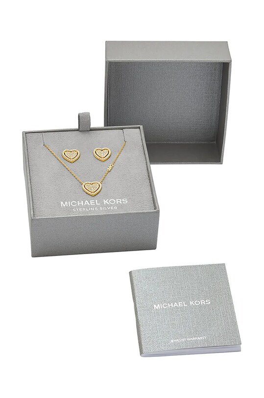 Michael Kors colier și cercei din argint placat cu aur MKC1756CZSET aur