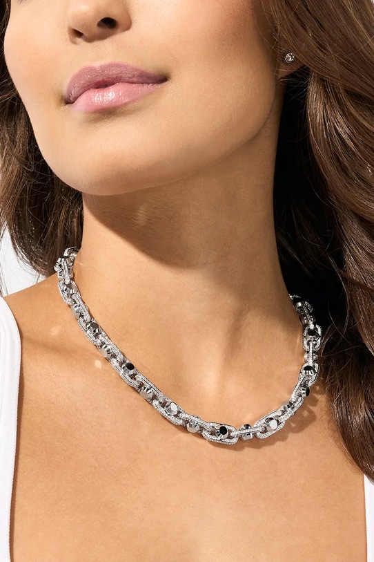 Accesorii Michael Kors colier Pavé Astor MKJ8402CZ040 argintiu