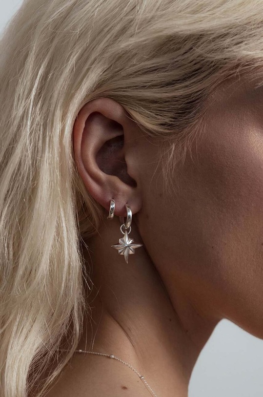 No More cercei de argint argintiu ER85SS