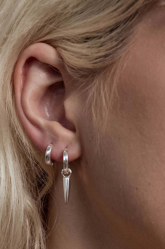 Αξεσουάρ Ασημένια σκουλαρίκια No More ER83SS ασημί