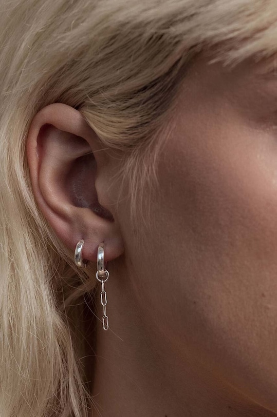 Αξεσουάρ Ασημένια σκουλαρίκια No More ER82SS ασημί