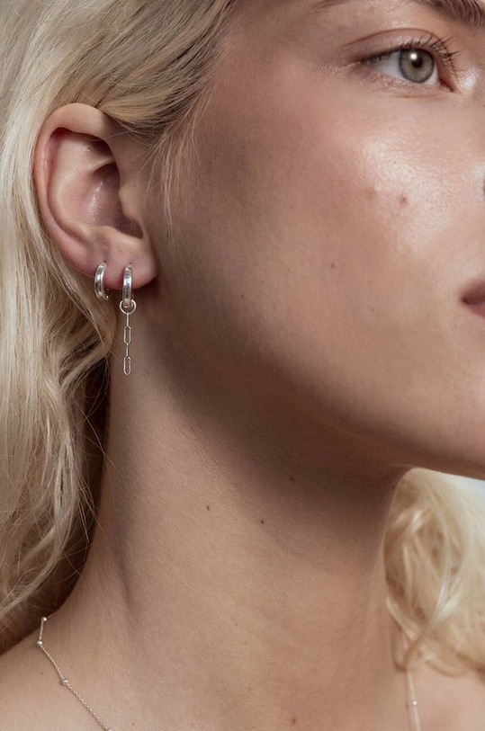 Ασημένια σκουλαρίκια No More ασημί ER82SS