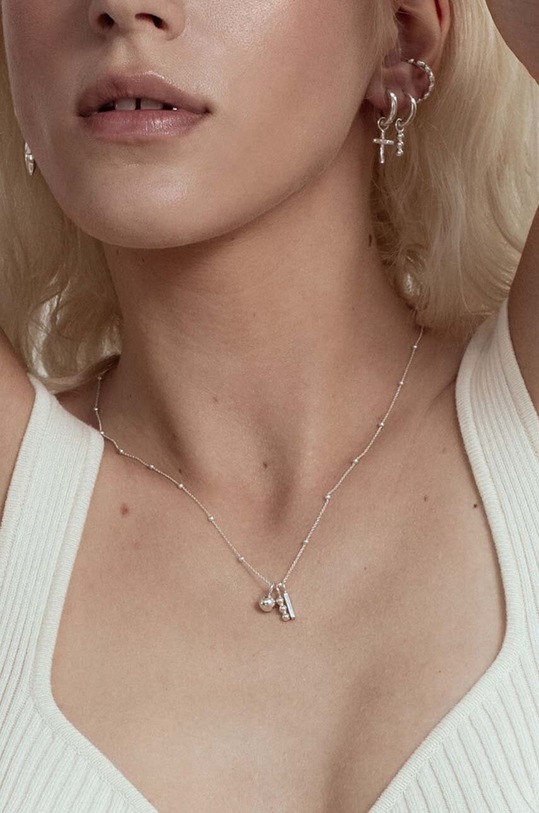 No More colier de argint argintiu SETBubbleCharms