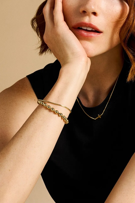 Fossil bransoletka All Stacked Up JF04751710 złoty