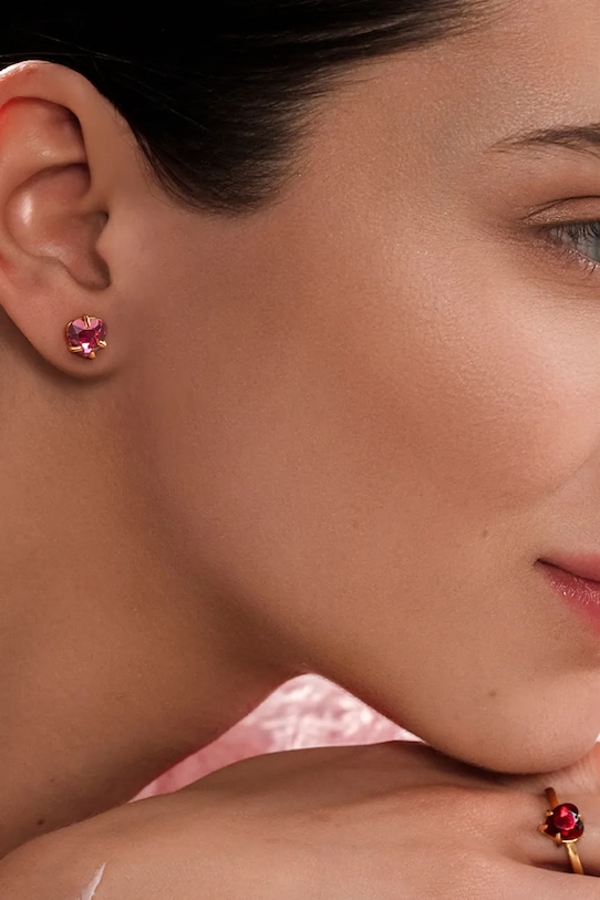 Lilou kolczyki pozłacane Amour 229/7/KOL/ROZ/KR/PO złoty AA00