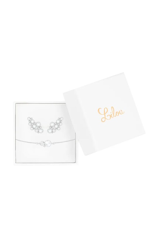 Lilou brățară și cercei placate cu argint Sparkling zirconiu cubic argintiu A03/MARKET/ANS/210