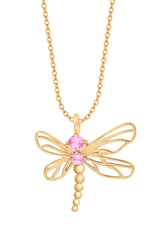 Pozlacený náhrdelník Lilou Dragonfly pozlacení zlatá A03/MARKET/ANS/215