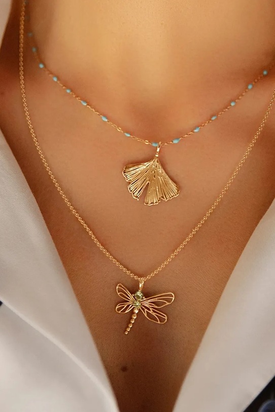 Позлатено колие Lilou Dragonfly A03/MARKET/ANS/217 злато AA00