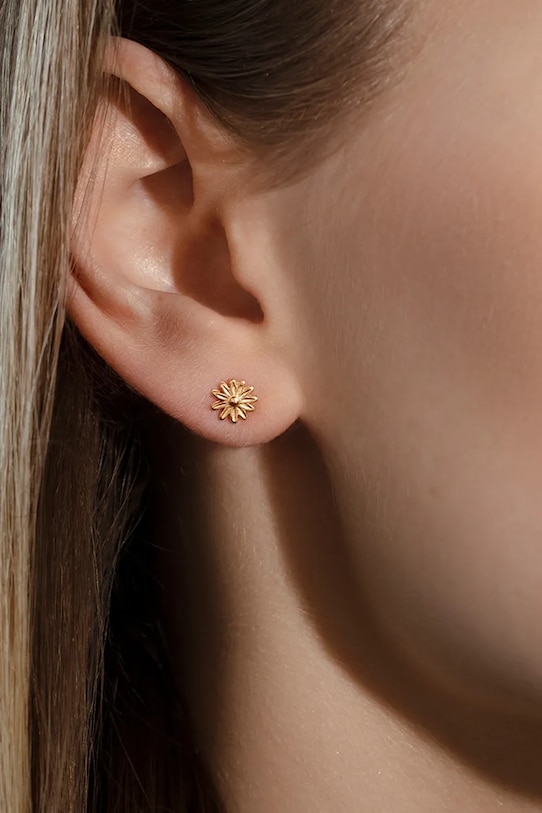 Pozlacené náušnice Lilou Flowers 125/6/KOL/E/PO zlatá AA00