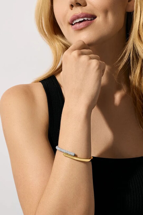 Doplňky Pozlacený stříbrný náramek Michael Kors MKC1751CZ931 vícebarevná