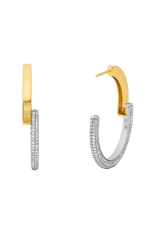 Ασημένια επιχρυσωμένα σκουλαρίκια Michael Kors MKC1752CZ931 πολύχρωμο AA00