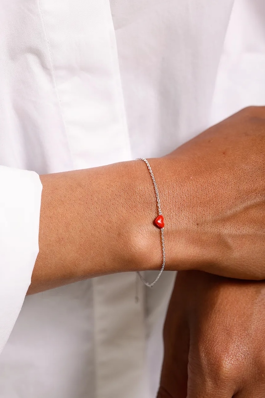 Strieborný náramok Design Letters 90501012CORAL strieborná AA00