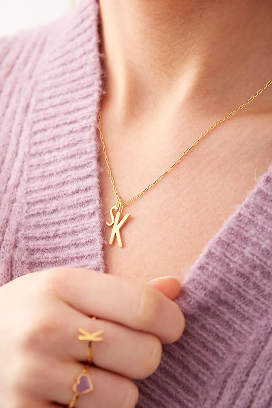 Design Letters pandantiv din argint placat cu aur 90201544D aur AA00