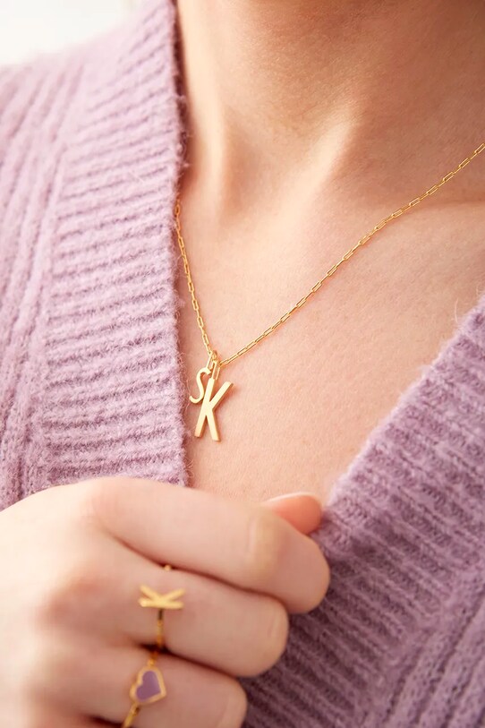 Кулон зі срібла з позолотою Design Letters 90201544Z золотий AA00