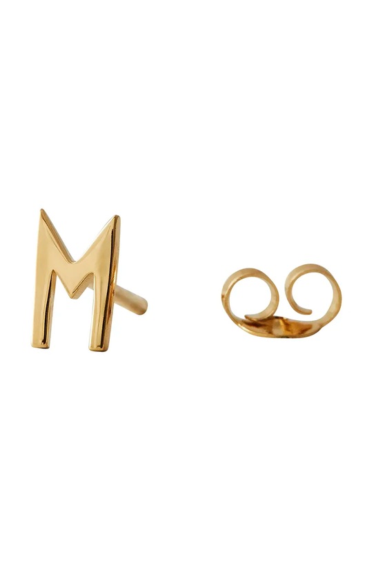 Ασημένιο σκουλαρίκι Design Letters ασήμι χρυσαφί 90401001M