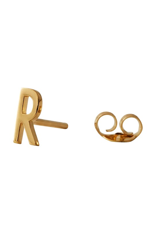 Pozlacené stříbrné náušnice Design Letters stříbro zlatá 90401001R