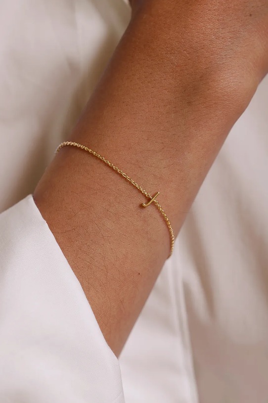 Design Letters bransoletka ze srebra pokrytego złotem 90501010J złoty AA00