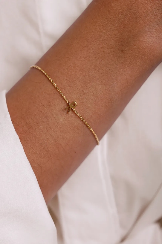 Design Letters bransoletka ze srebra pokrytego złotem 90501010R złoty AA00