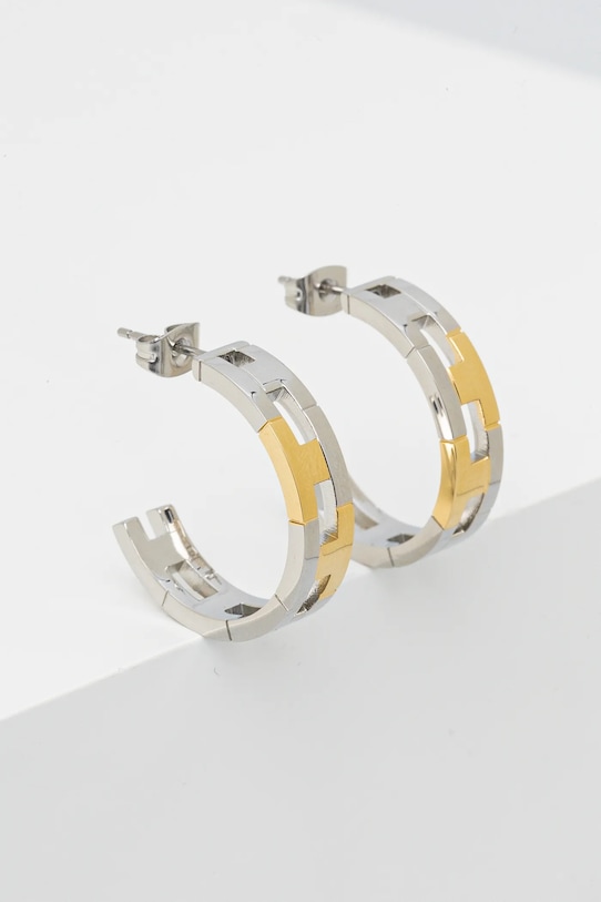 Trussardi cercei T-LOGO Gift Box argintiu TJAXC69