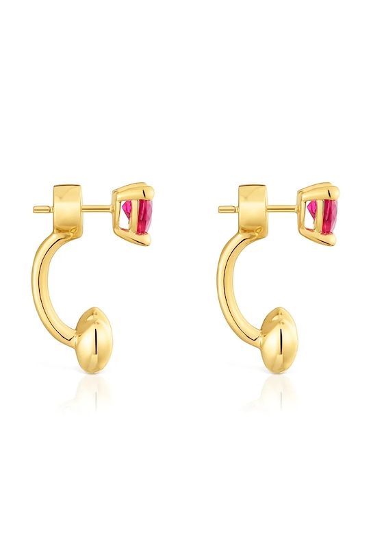 Strieborné pozlátené náušnice Tous 1004326700 strieborná AA00