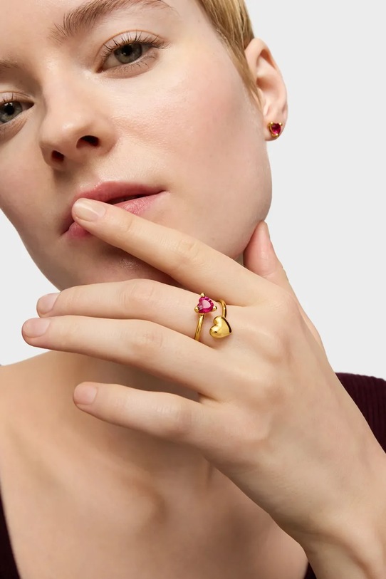 Серебряное кольцо с позолотой Tous серебрянный 1004327014