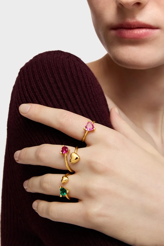 Серебряное кольцо с позолотой Tous 1004327014 серебрянный