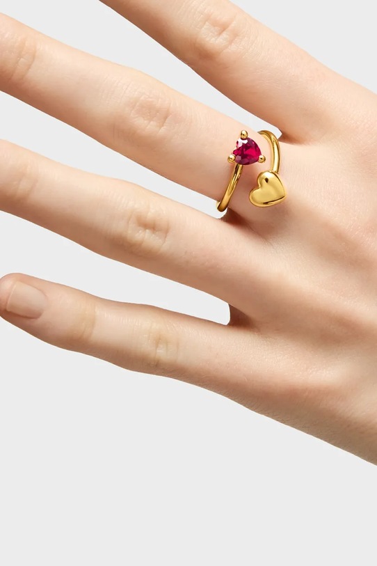 Серебряное кольцо с позолотой Tous 1004327014