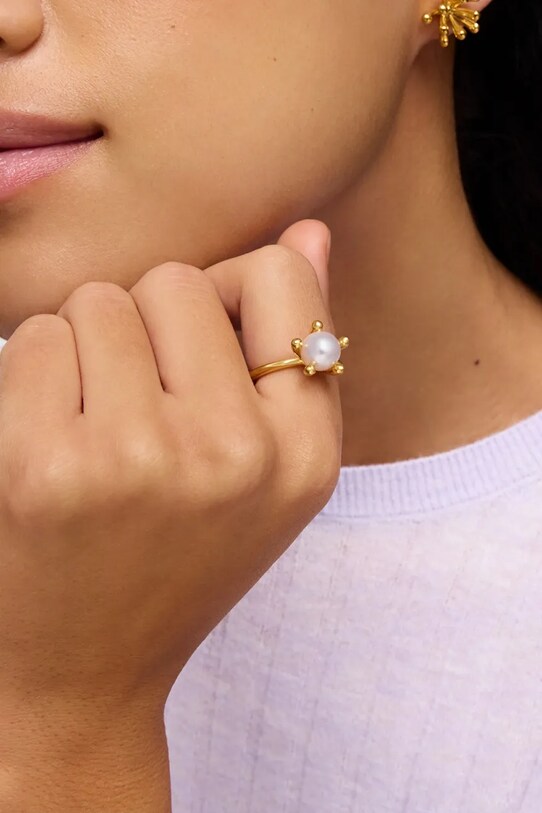 Tous anello in argento placato in oro 12 argento 1004323312