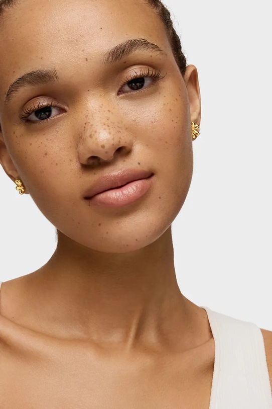 Pozlacené stříbrné náušnice Tous 1004321300 stříbrná