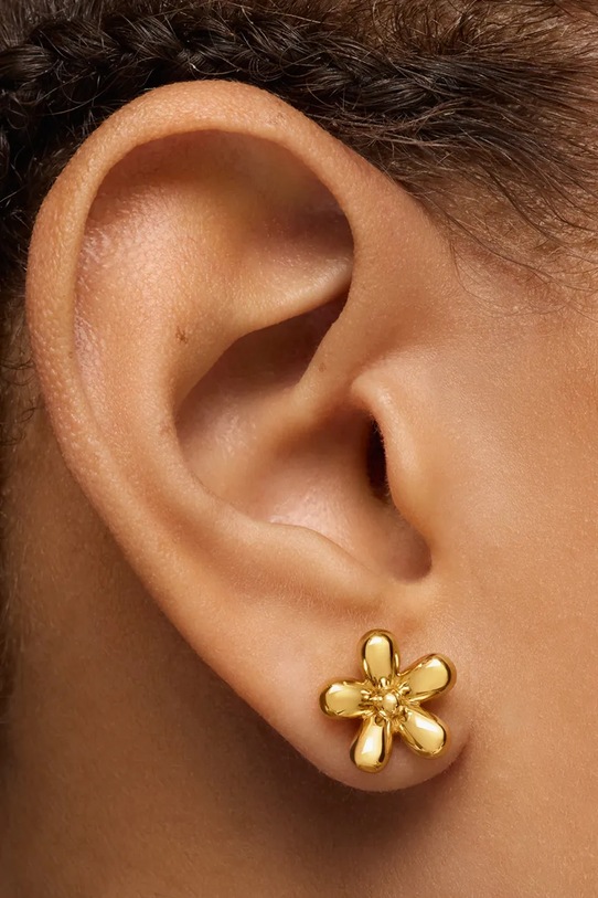 Pozlacené stříbrné náušnice Tous 1004321300