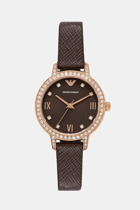 Hodinky Emporio Armani hnědá AR11555